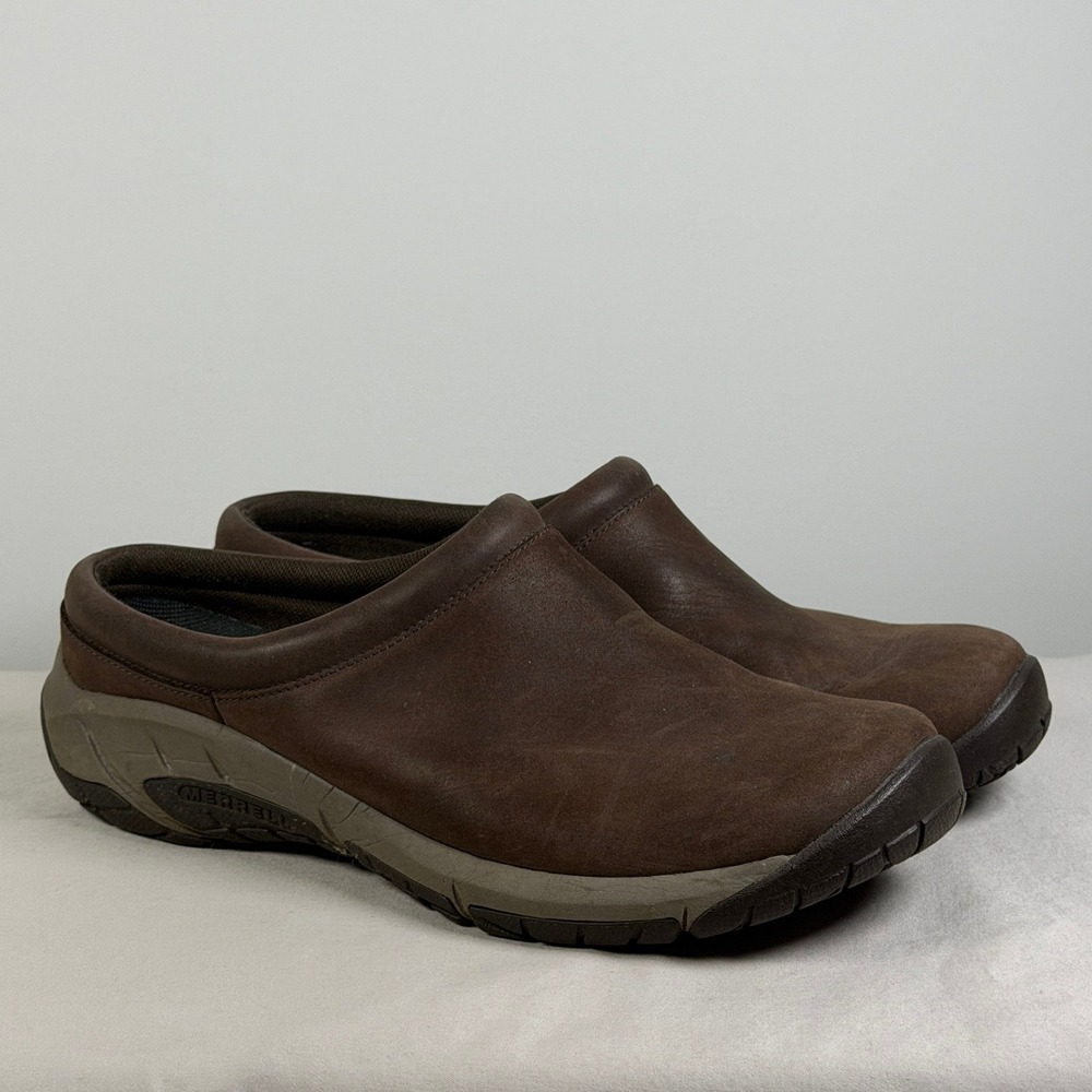 Merrell Encore Q2 Breeze Espresso Brown Leather Clogs J002114 Womens 11